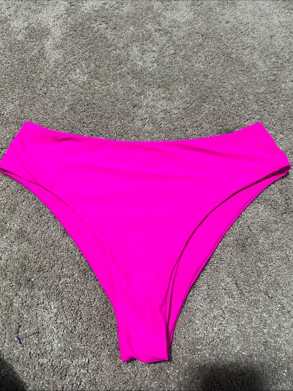 Zaful High-Cut Swim Bottoms in Hot Pink